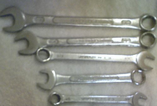 Lot of 5 Some Larger Combination Vintage Wrenches--barely used.Mixed Name lot
