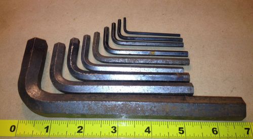 LOT OF 9 Different UNBRAKO 5/8&#034;-3/32&#034;  ALLEN WRENCHES, MADE IN USA