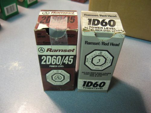 165 Ramset 25 Cal Disc Powder Loads, 90 Of #3 2D60/45 Brown &amp; 75 Of #1 1D60 Gray