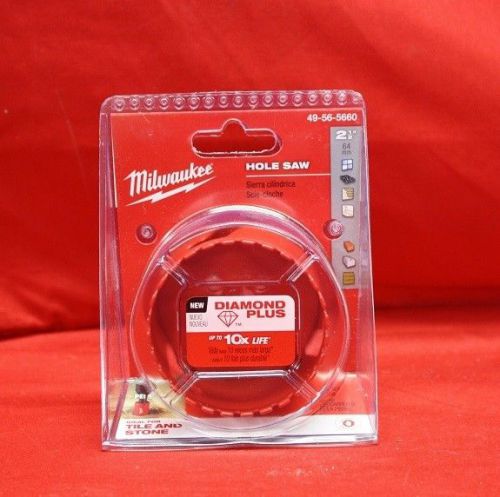 Milwaukee 49-56-5660 2 1/2&#034; Diamond Plus Hole Saw! NEW!!