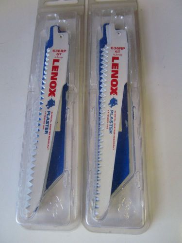Lot of 2 five packs(10 blades) Lenox 636RP reciprocating saw blades, 6T, 20570