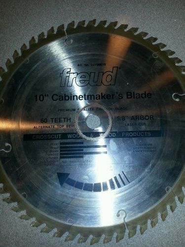 Freud LU73M010 10&#034; x 60T ATB Carbide Cabinet Maker Circular Saw Blade used