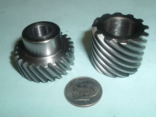 Model Hit and Miss Gas Engine Helical timing Gear Set for sideshaft engines NEW!