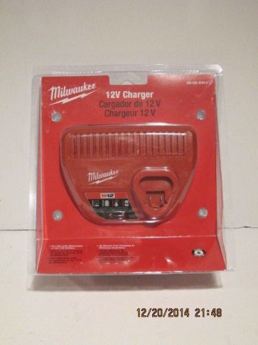 MILWAUKEE GENUINE 48-59-2401 M12, 12VOLT CHARGER-NEW IN SEALED PAK FREE SHIP!!!