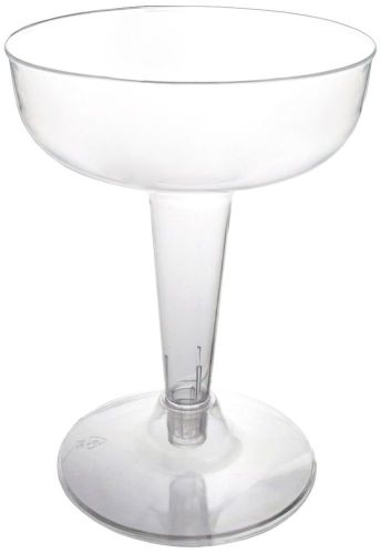 New party essentials 40 count hard plastic 2-piece champagne glass set, 4-ounce, for sale