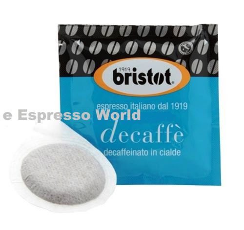 BRISTOT DECAF ESPRESSO COFFEE PODS E.S.E. SYSTEM 18 PIECES