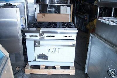STOVE/OVEN COMBO, 6 BURNERS, NEW, S/S EXT. LP NAT.GAS,  900 ITEMS ON E BAY,