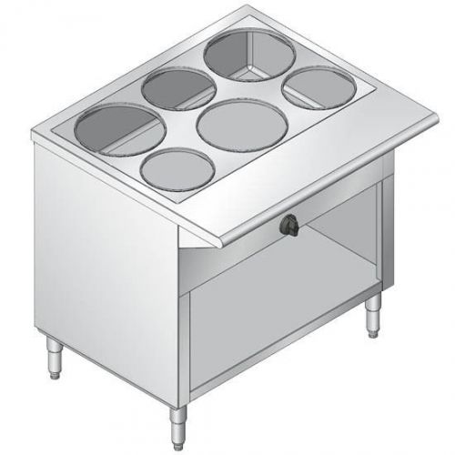 NEW RESTAURANT STAINLESS STEEL GAS Steam Table SIX HOLES ON TOP MODEL PSLT-3G