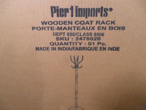 PIER 1 IMPORTS WOODEN COAT TREE No.8506 NEW IN BOX!