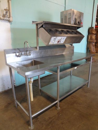 &#034;IRCO ELECT&#034; SS COMMERCIAL COLD DRINK/DESSERT PREP STATION w/REFRIGERATED RAIL