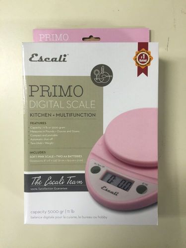 Pink Escali NEW, Primo Digital KITCHEN Scale, Multifunctional, New in Box