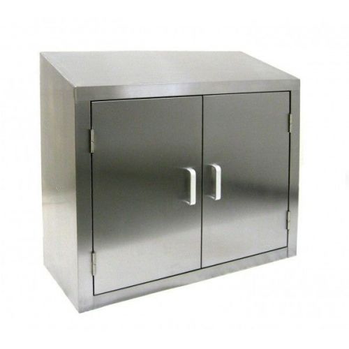 Stainless Steel Wall Cabinet Hinged Door With Slope Top 15&#034;Wx60&#034;Lx35&#034;H CWD-1560H