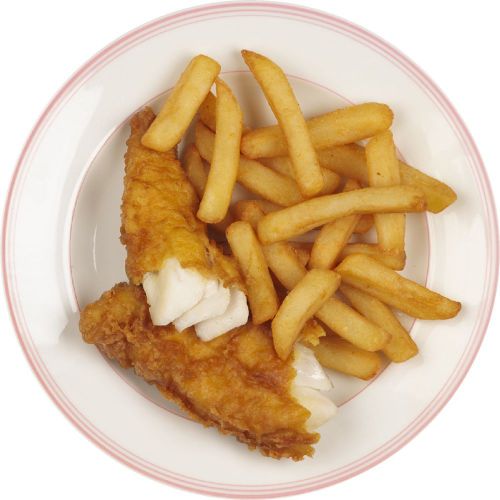 1 Pair of FISH N CHIPS STICKERS - Catering Vans cafes Etc.