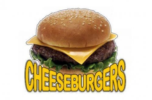 Cheeseburgers 9&#039;&#039;x12&#039;&#039; Decal for Burger or Fast Food Restaurant Sign or Banner