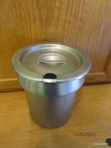 **LOOK HERE** Vollrath Round 3.5 Quart S/S Steam Table Inserts WITH LID!