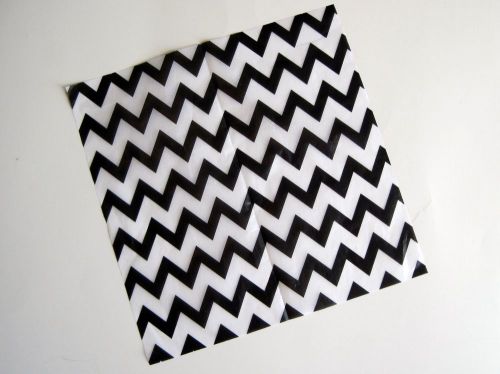Black Chevron Dry Wax Paper, Deli Wrap and Basket Liner I 25CT