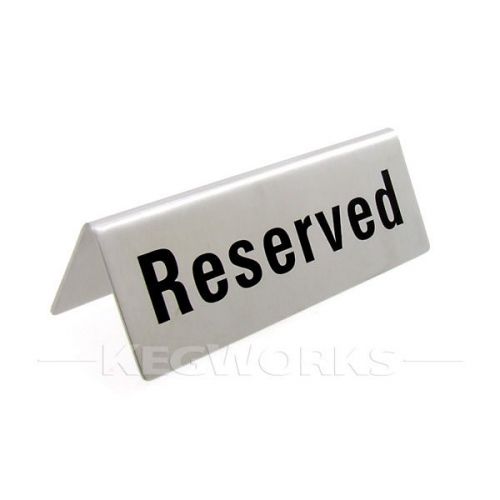 Stainless steel reserved table sign - restaurant wedding banquet dining display for sale