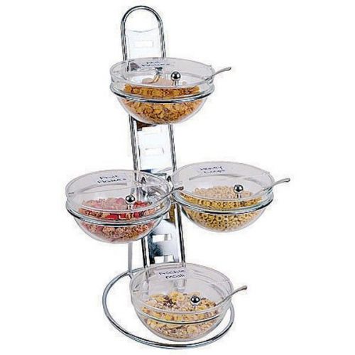 Commercial or home buffet serving set three tier buffet ladder with bowls for sale
