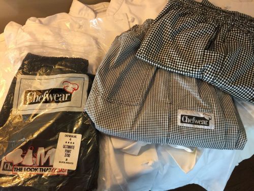 Chef&#039;s Work Pants (3 pairs/unisex) - Great Patterns; 1 pair new in packaging