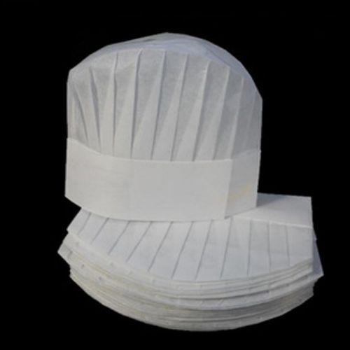 Pack of 24 pcs Disposable Non-woven Paper Chef Hats For Cooking cooks Party