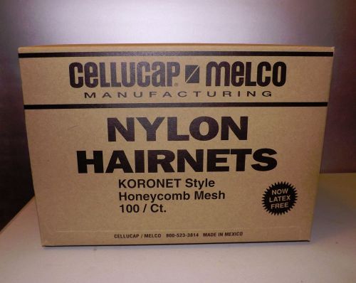 15&#034; brown 100 ct cellucap koronet style hairnets latex free for food processing for sale
