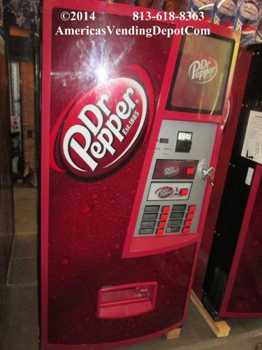 Dixie narco 720p can &amp; bottle soda machine ~ dr. pepper hvv ~180 day warranty!!! for sale