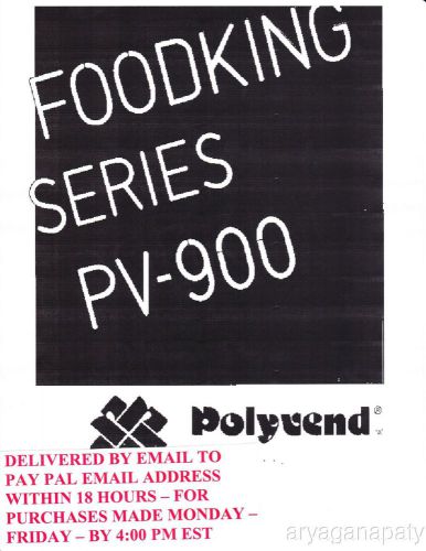 Polyvend food PV-900  (108 pages) PDF sent by email