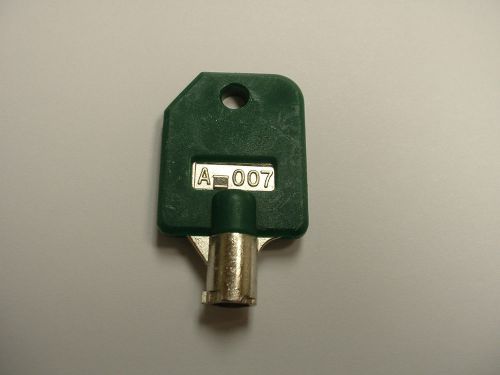 Green A 007 key for vending machine. Free Shipping. A-007 A007