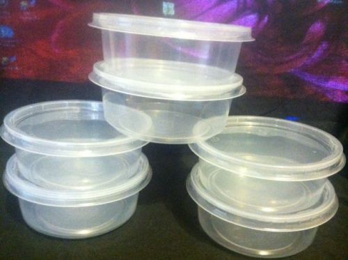 DMG plastic deli containers 8 oz with lids 250 ct Each