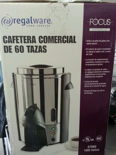 New Focus 57060 Regalware 60 Cup Commercial Coffeemaker Dual No-Drip Faucet