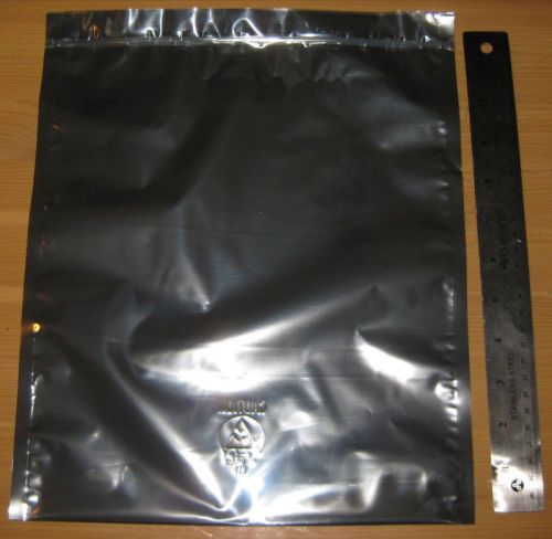 Static shielding bags w/ ziplock (pkg. of 5) - 10 x 12 - seco - multilayers for sale