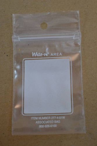Lot of 1000 2&#034;x3&#034; write-on zipper bag with hang hole (2 mil) white block reseala for sale