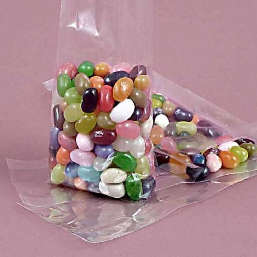 NEW 1000pc 4x2x8 Side Gusseted Poly Bags Candy Cookie Bakery Wedding Open Top