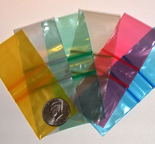 1000 Rainbow Color Baggies  2&#034; x 2&#034; mini ziplock bags 2020