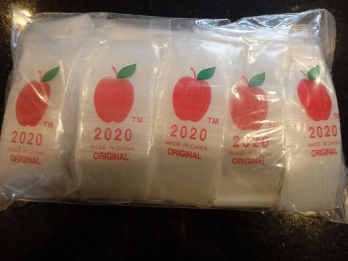 2020 Apple 1000 Mini Ziplock Bag Bags Baggies Tiny Plastic Jewelry Coin Dime