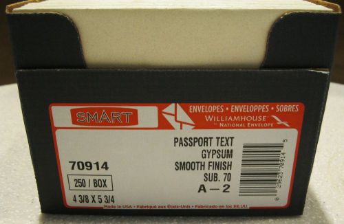 Williamhouse PASSPORT GYPSUM A-2 ENVELOPES, smooth, 70#, 250/box