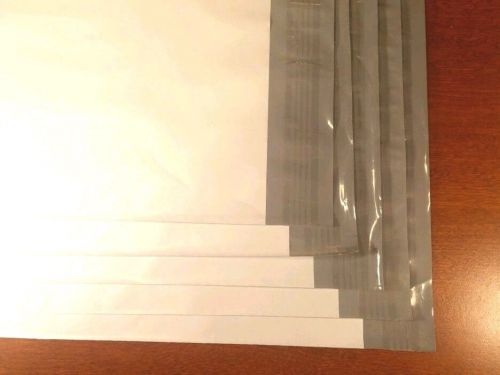 Lot of 5 poly mailers, #5 white, 12x15.5&#034;, self-sealing, free shipping! for sale