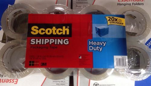Scotch 8 Rolls Heavy Duty Shipping Packing Tape 436 Yd 1.88&#034; X 54.6 Yd