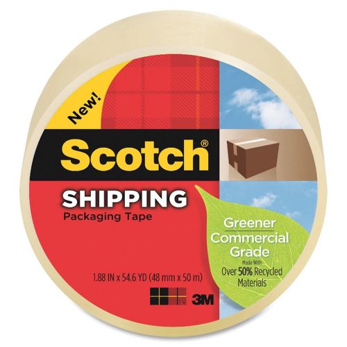3m 3750g greener heavy duty shipping tape, 1 roll, 1-7/8&#034; x 49.2 yds, clear for sale