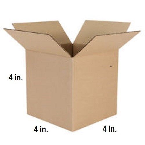 LOT 25 Small Cardboard Shipping Boxes 4/4/4 inch BOX