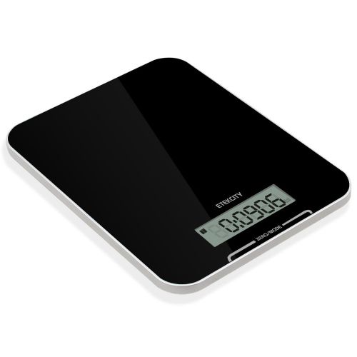 2-in-1 Digital LCD Kitchen Diet Food Scale 22lb/10kg  Postal Weight + Clock