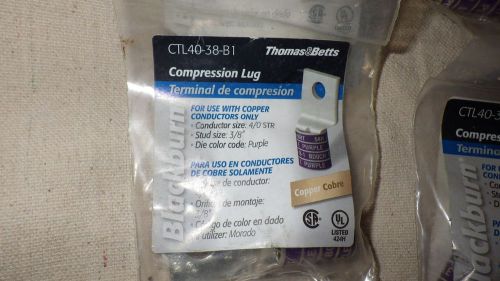 Thomas &amp; Betts CTL40-38-B1  Terminal Lug  Cable Lug