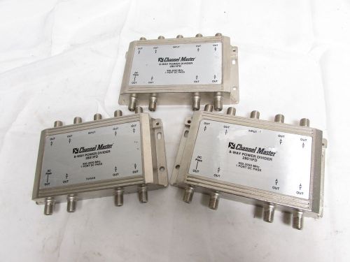 CHANNEL MASTER 20801IFD 8-WAY POWER DIVIDER 950-2050MHZ (LOT OF 3) ***XLNT***