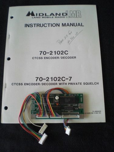 Midland CTCSS PL Tone Coded Squelch Syntech Encoder/Decoder #70-2102C