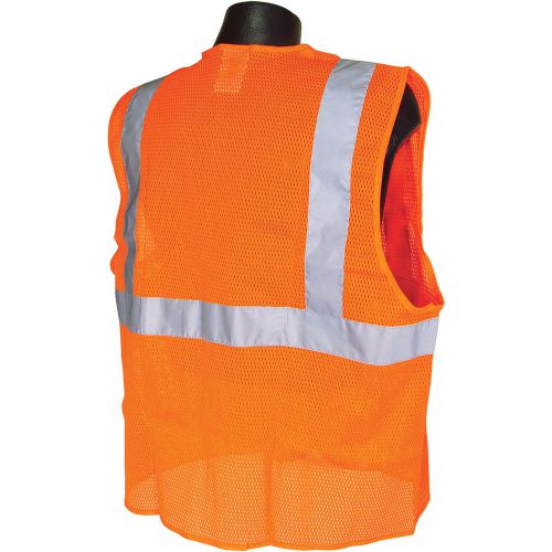 Radian Class 2 Mesh Zip-Front Safety Vest -Orange, 2XL, # SV2OM