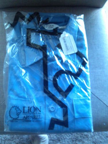 LION APPAREL blue STATION WEAR UNIFORM SHIRT Size XL  Short Sleeve