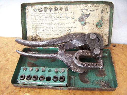 Whitney  hand punch w/  box  and set of dies for sale