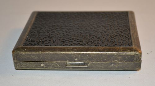 Metal Black Top Cigarette, Money, Card, Paper, Carrying Case, Antique Look