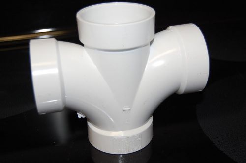 Case 20 new nibco pvc dwv 2&#034; double sanitary tee hub 4835 k270450 wye double for sale