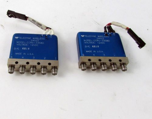 Teledyne CCRS-33S8D Coax Switch, DC-18GHz, Failsafe,12VDC, Trans. Supp. Diode(2)